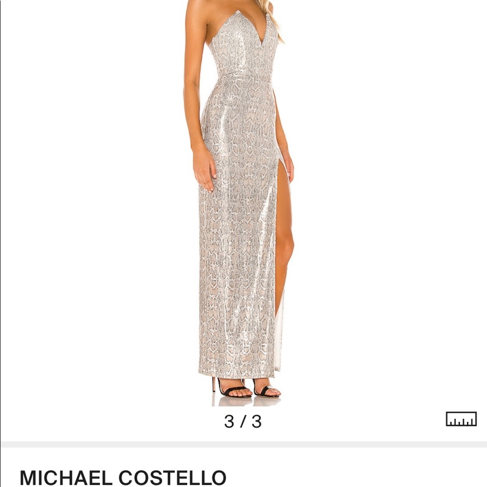 Michael Costello X Revolve xs NWT Strapless faux reptile dress
